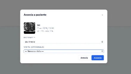 AscalepIO: immagine appena arrivata nella visita del paziente