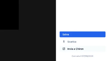 AscalepIO: immagine d'archivio del paziente, pulsante verso Chiron